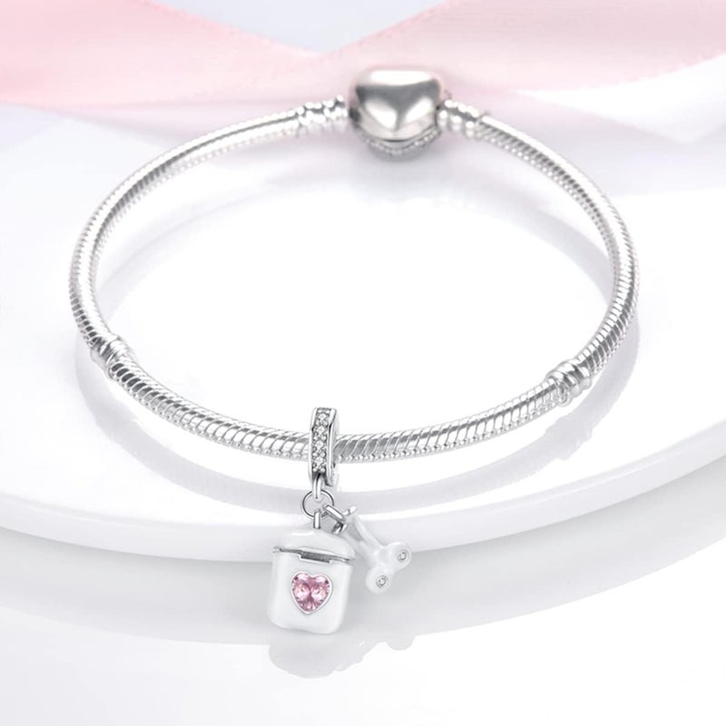 MULA 925 Sterling Silver Charms for Bracelets and Necklaces Family Letters Dangle Pendants Airplane Travel Beads Family Tree Jewelry Charms for Women - Image 1